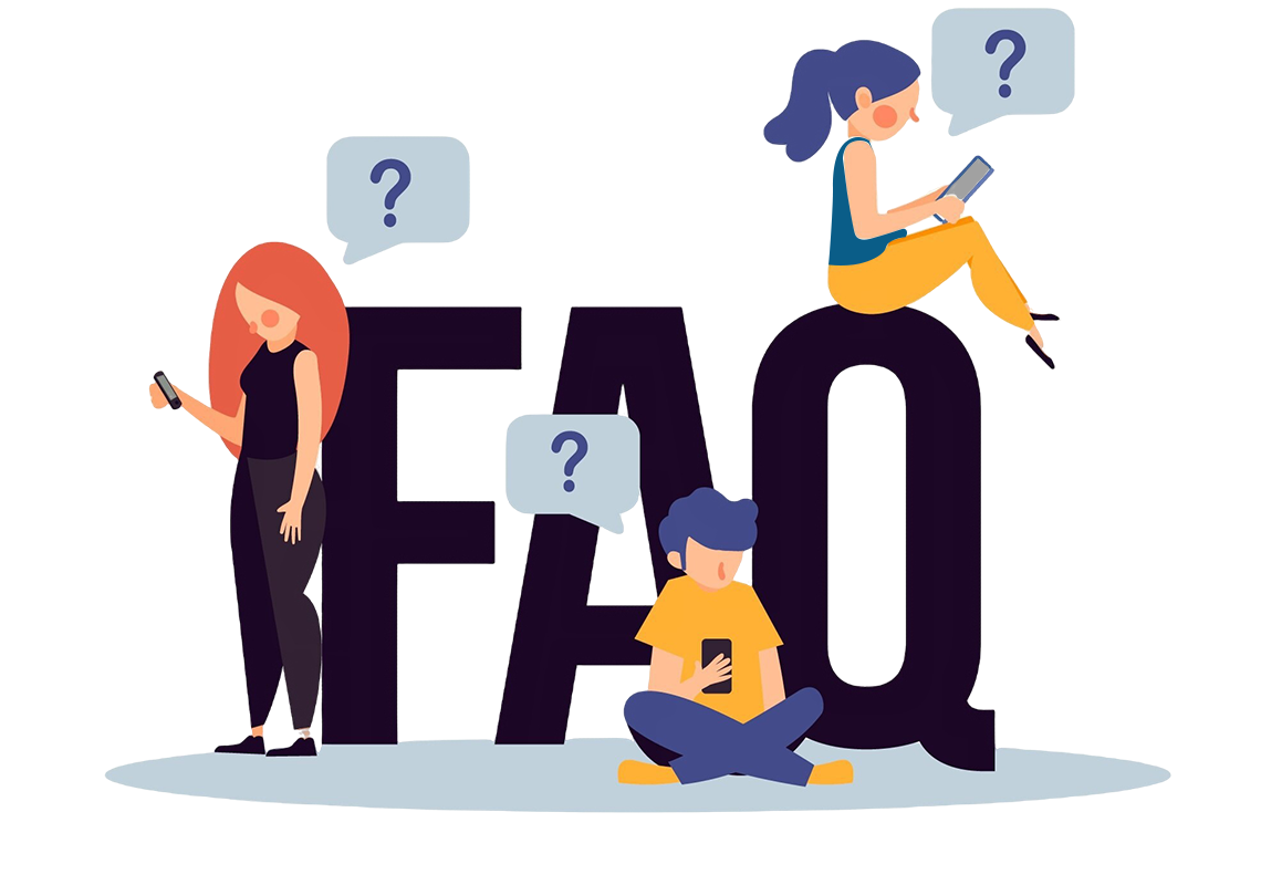 faq boy with logos